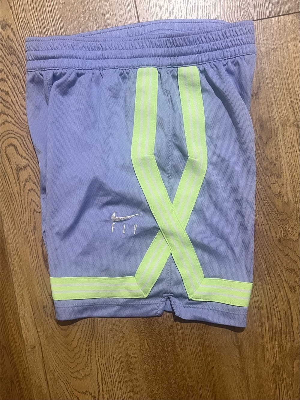 Nike Lavender Athletic Shorts with Pale Green Accent